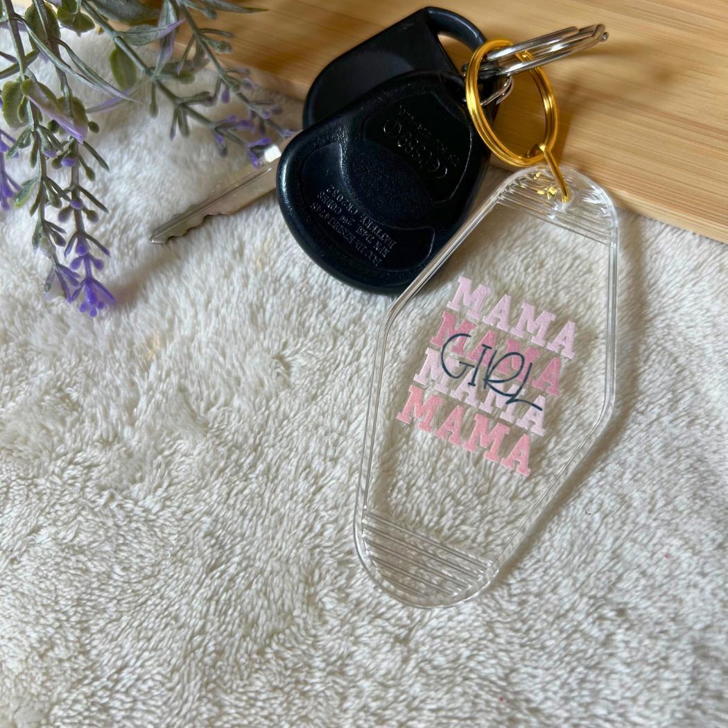 Mama Keychain, Girl Mama, Boy Mama, Funny Mom Sayings, Mother's Day Gift, Pink Keychain, Motel Keychains, Key Accessories