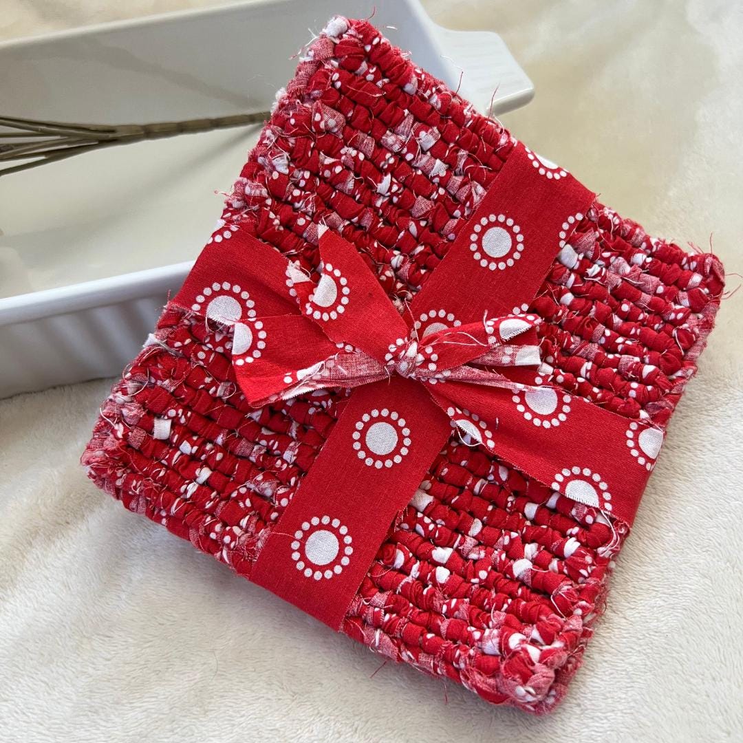 Pot Holders, Upcycled Pot Holder, Sewn Pot Holder, Trivets, Hot Pads, Wedding Gift, Housewarming Gift, Gift for Cook, Gift for Baker