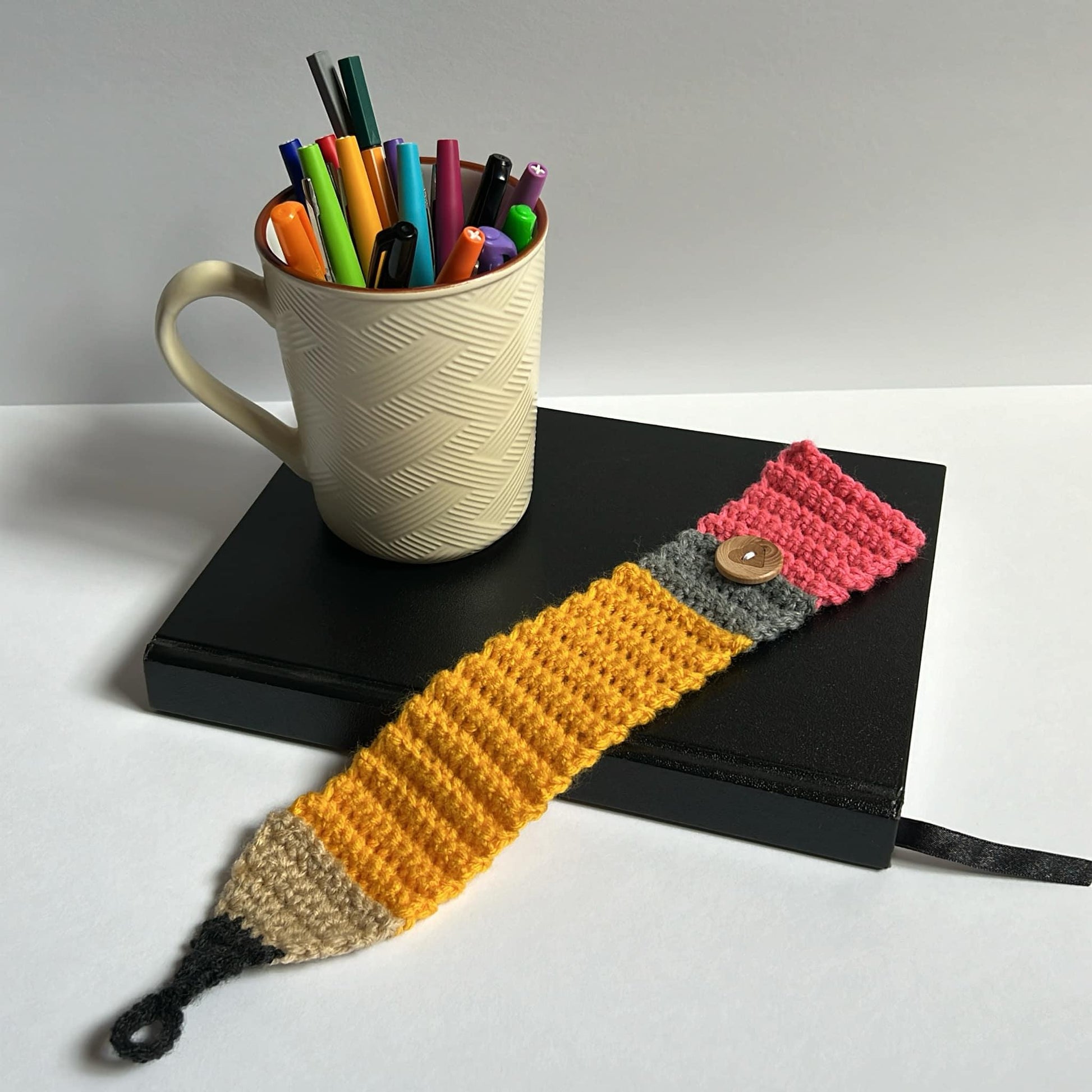 Pencil Mug Cozy, Pencil Shaped Cup Cozy, Teacher Appreciation Gift, Teacher Gift, Gift for Teacher, Unique Teacher Gift, Fun Teacher Gift