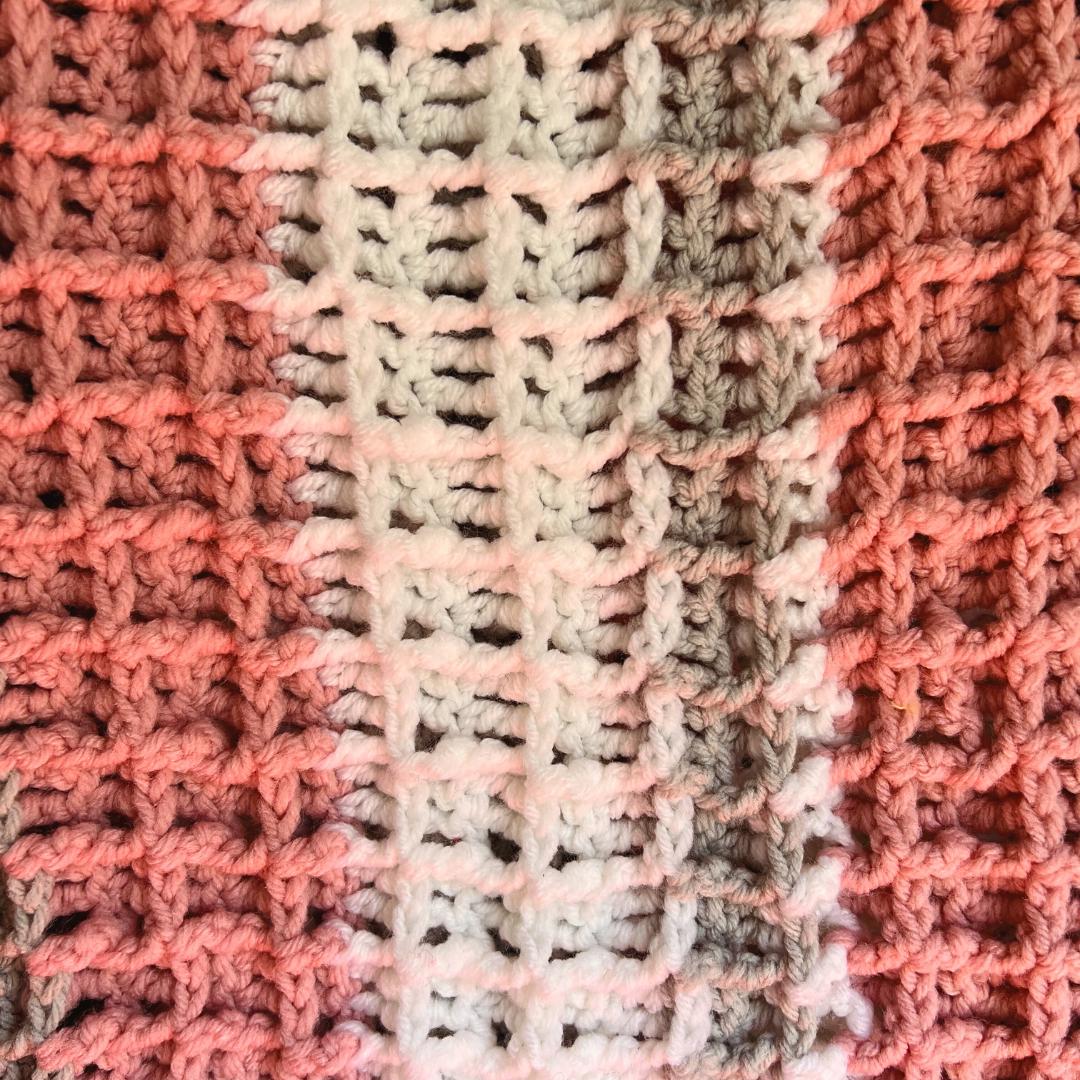 Waffle Stitch Baby Blanket