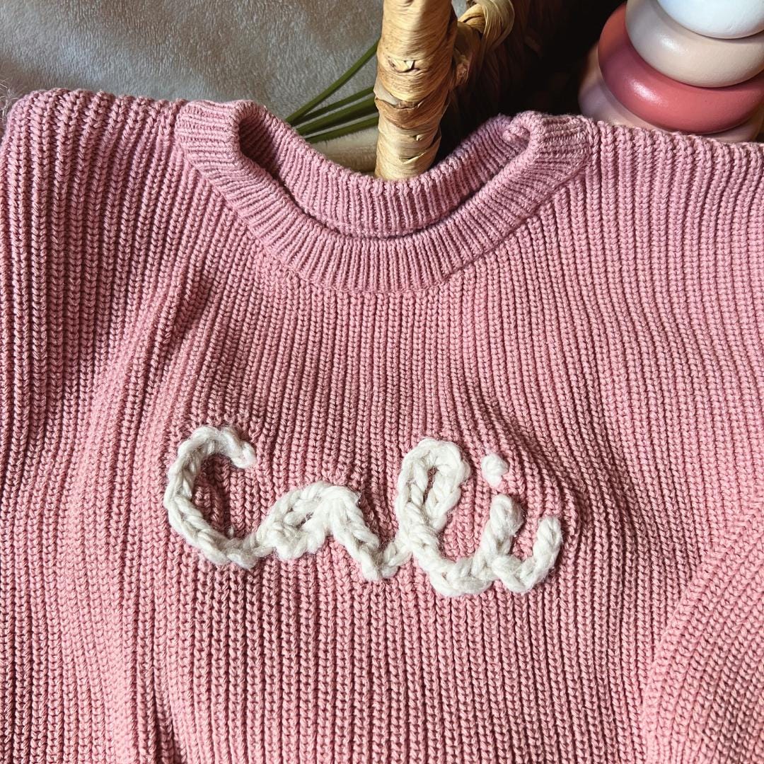 Personalized Baby Name Sweater