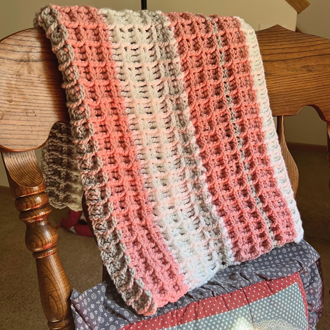 Waffle Stitch Baby Blanket