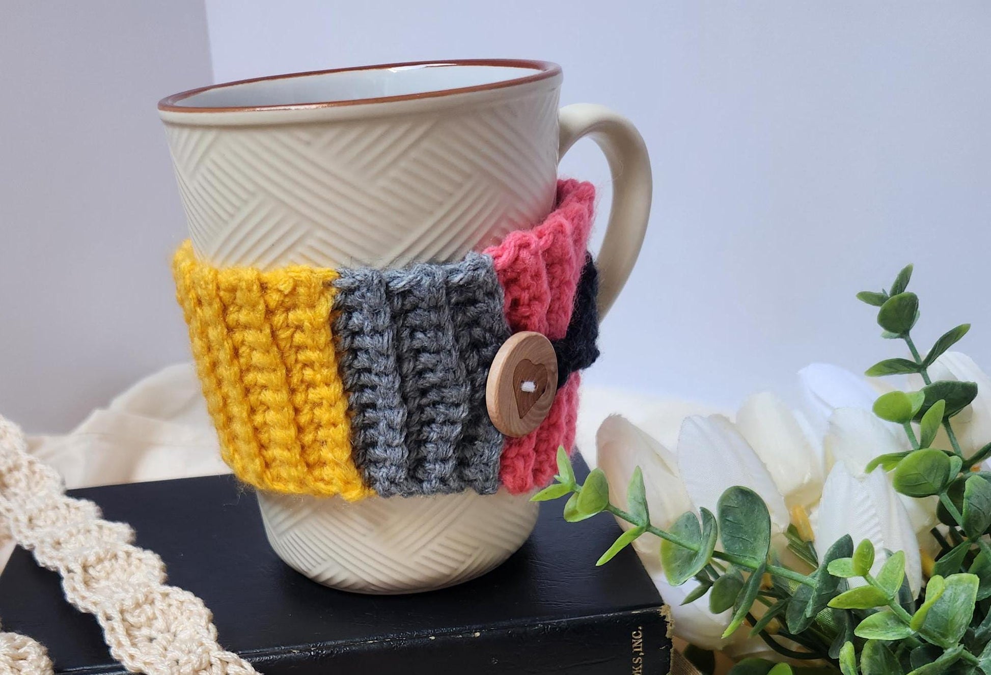 Pencil Mug Cozy, Pencil Shaped Cup Cozy, Teacher Appreciation Gift, Teacher Gift, Gift for Teacher, Unique Teacher Gift, Fun Teacher Gift
