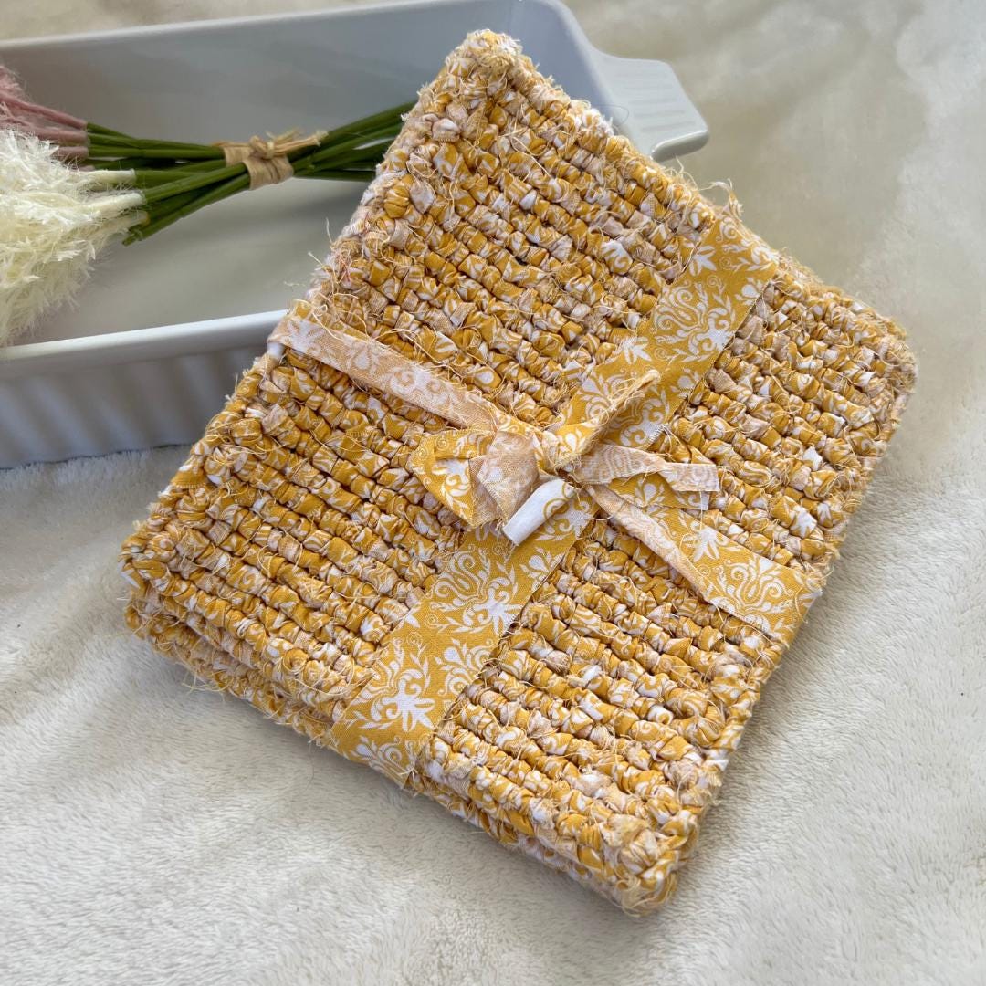 Pot Holders, Upcycled Pot Holder, Sewn Pot Holder, Trivets, Hot Pads, Wedding Gift, Housewarming Gift, Gift for Cook, Gift for Baker