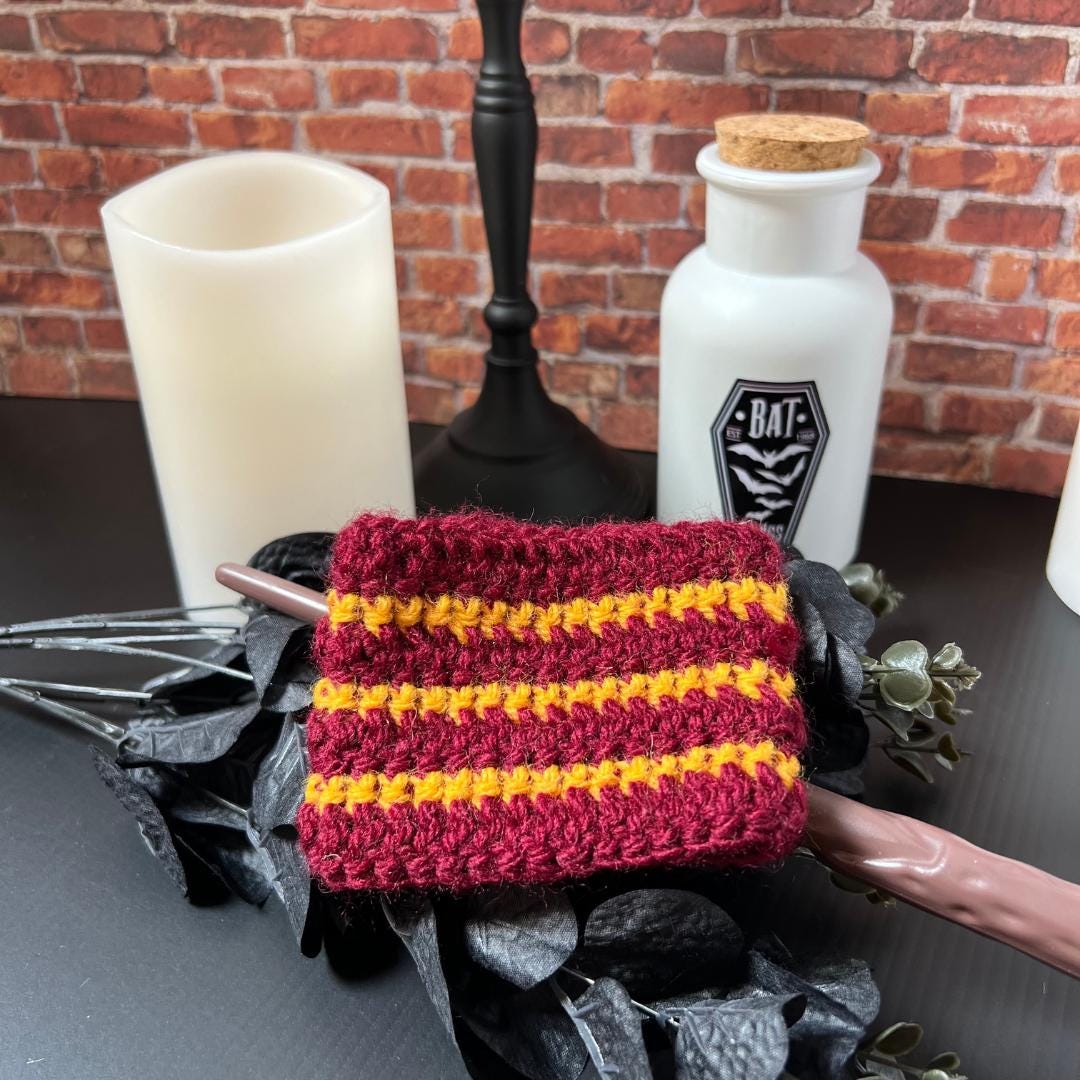 House Cup Cozy, Halloween Decor, Drink Cozy, Coffee Cup Collar, Coffee Cup Sleeve, Coffee Cup Warmer, Crochet Cup Cozy, Iced Coffee Sleeve