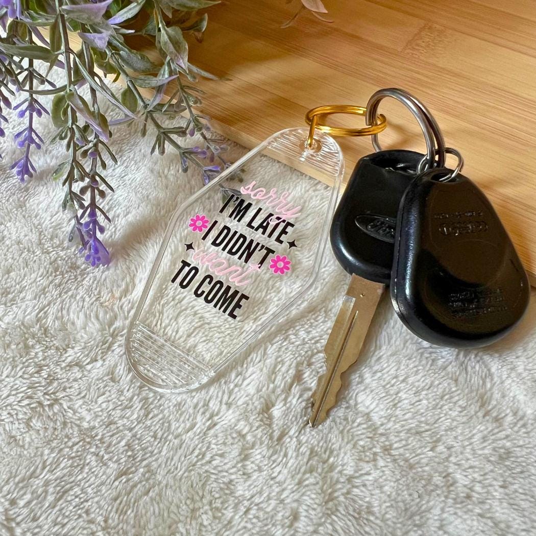 Iced Coffee Addict, Iced Coffee Lover, Funny Sayings, Pink Keychain, Motel Keychains, Key Accessories, Introvert Gift, Sassy Sayings