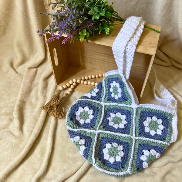 Granny Square Market Bag - Tote Bag
