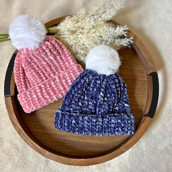 Velvet Baby Beanies – Soft, Stylish, and Customizable for Your Little One