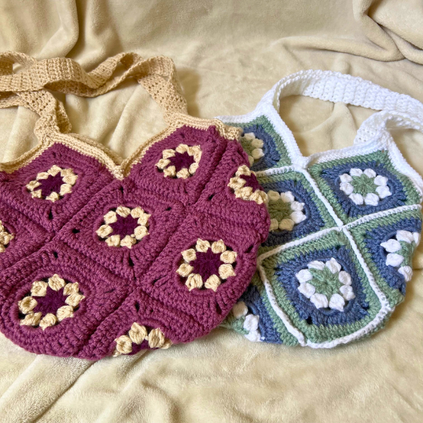 Granny Square Market Bag - Tote Bag