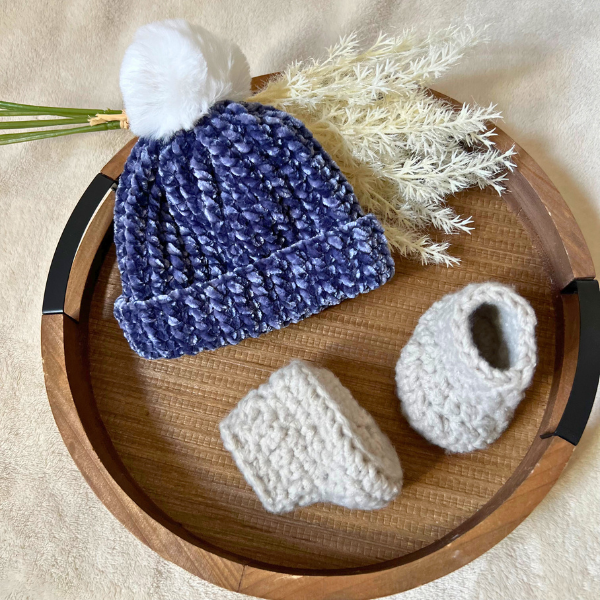 Velvet Baby Beanies – Soft, Stylish, and Customizable for Your Little One