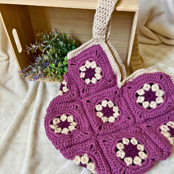 Granny Square Market Bag - Tote Bag
