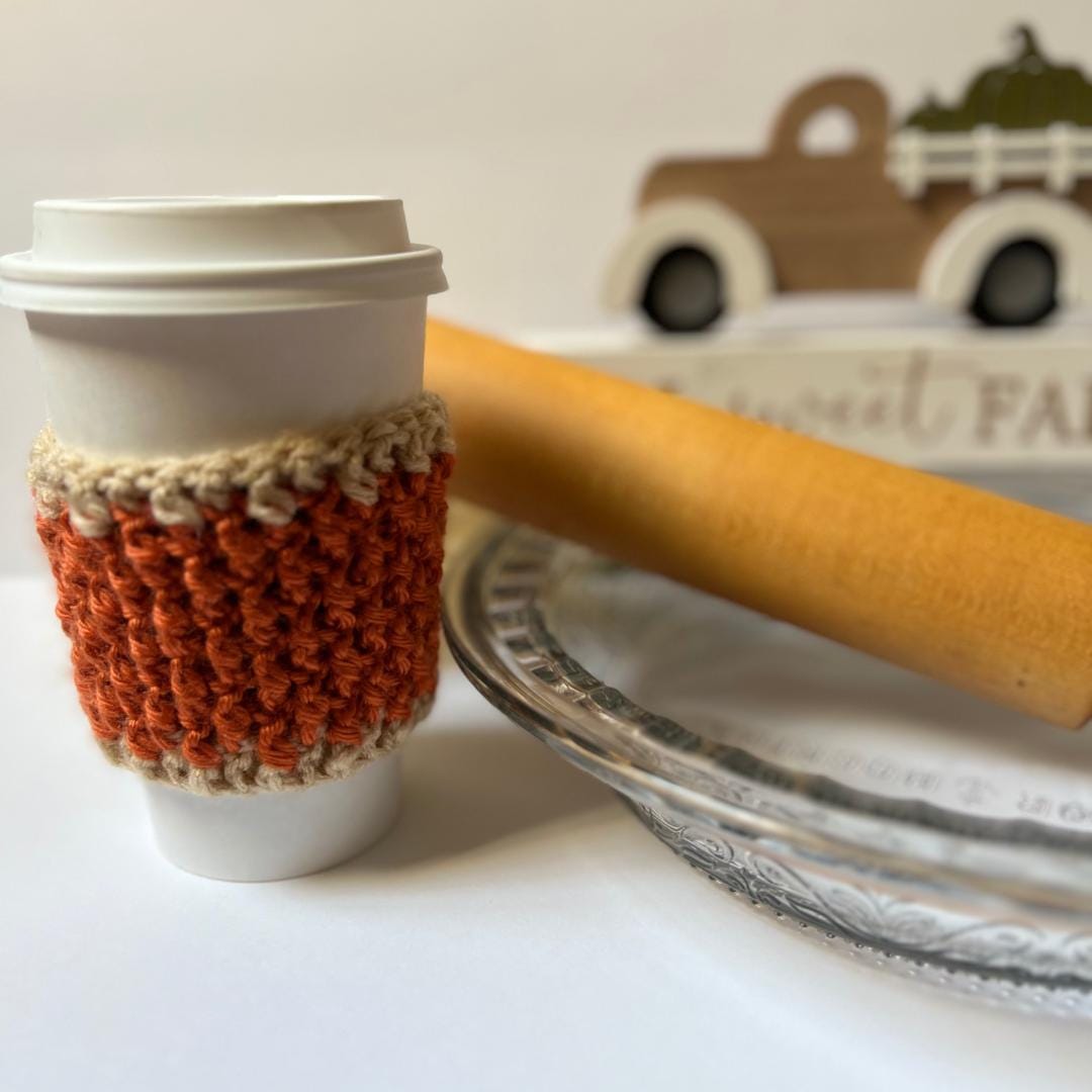 Coffee Cup Cozy, Iced Coffee Sleeve, Thanksgiving Decor, Cup Warmer, Coffee Cup Sleeve, Pie Lovers Gift, Coffee Lover Gift