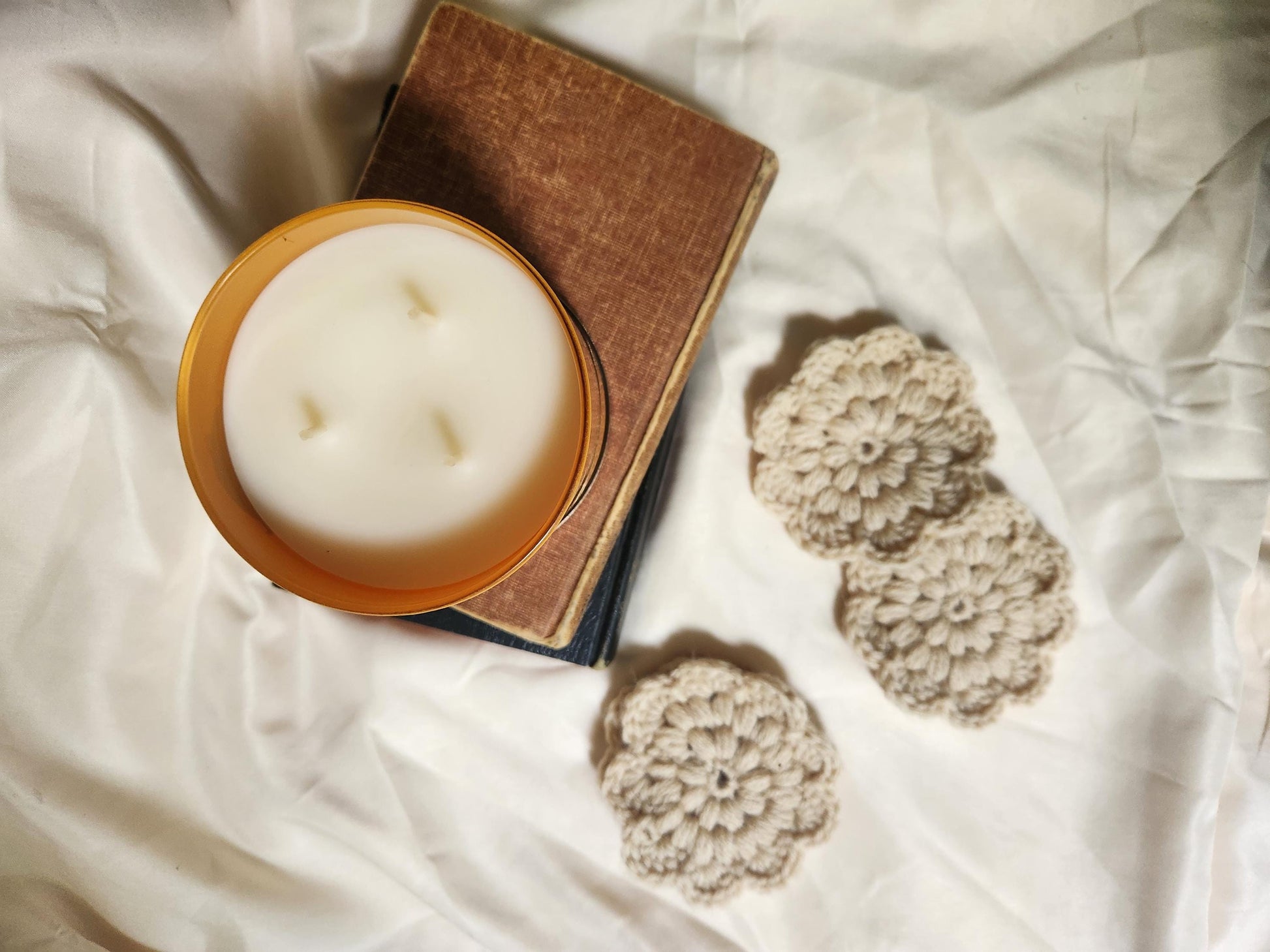 Cottage Core Coasters, Scalloped Coasters, Home Decorations, Hygge Home Decor, Coaster Sets, Unique Gift Set, Housewarming Gift