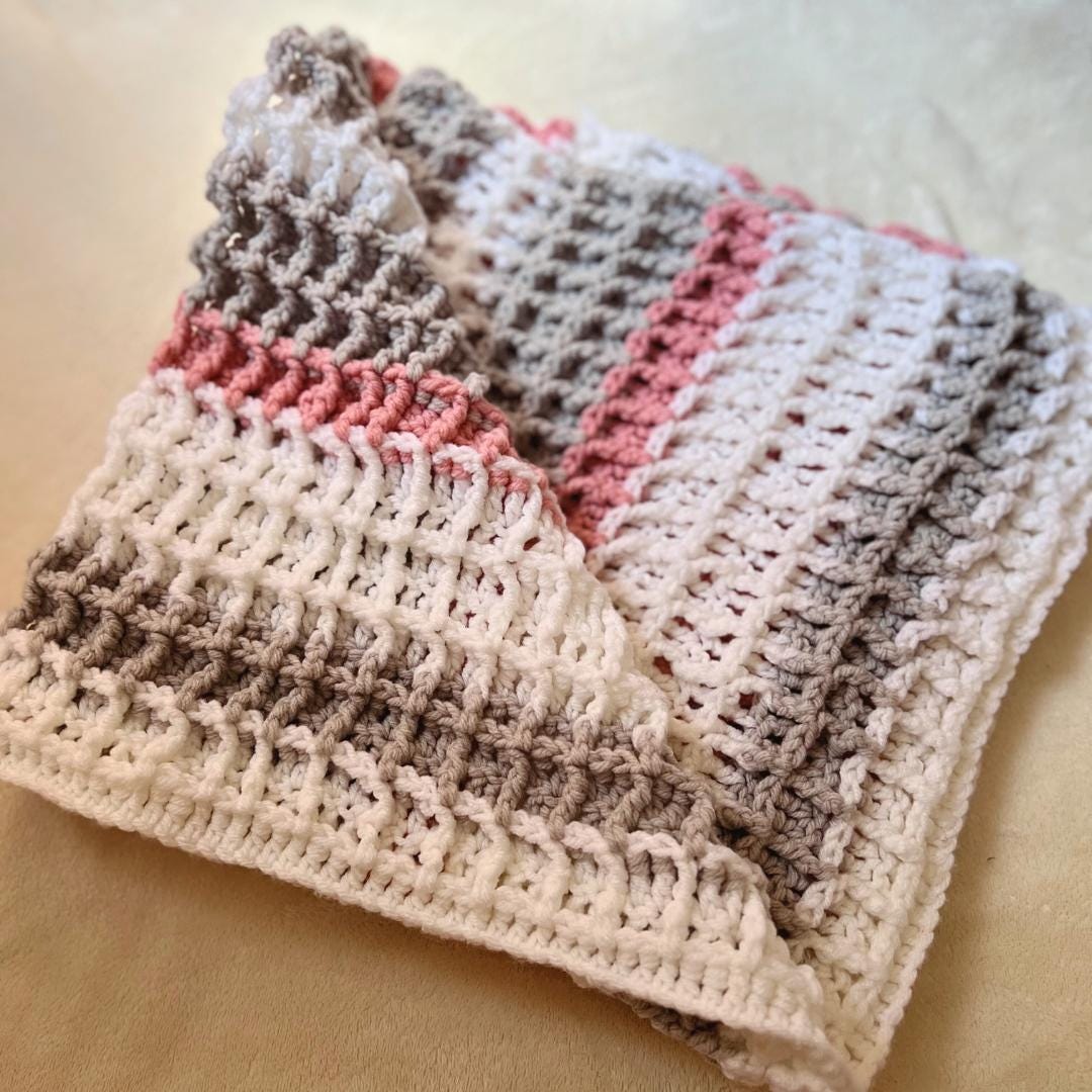 Waffle Stitch Baby Blanket