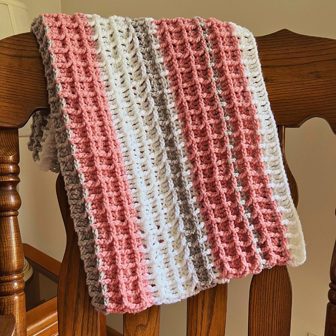 Waffle Stitch Baby Blanket